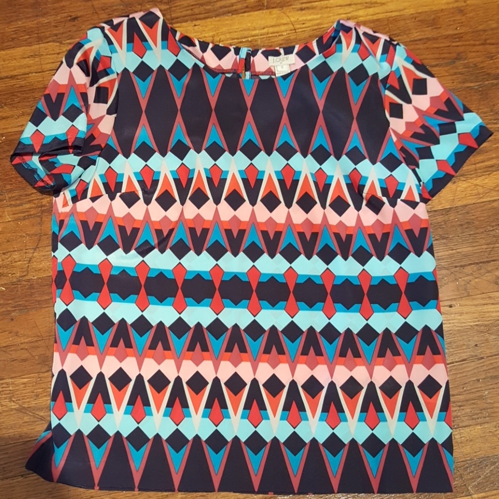 JCrew geometric top